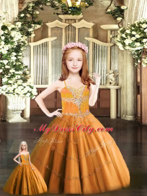 Exquisite Floor Length Ball Gowns Sleeveless Rust Red Vestidos de Quinceanera Lace Up