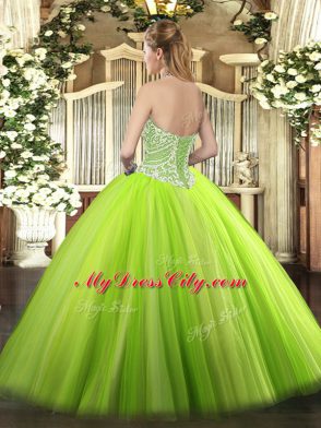 Most Popular Sleeveless Beading Lace Up Sweet 16 Quinceanera Dress