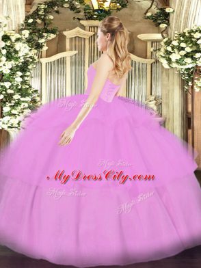 Stylish Apple Green Sleeveless Organza Lace Up Quince Ball Gowns for Military Ball and Sweet 16 and Quinceanera