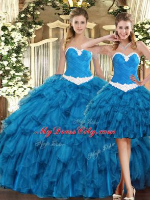 Sleeveless Ruffles Lace Up Sweet 16 Quinceanera Dress