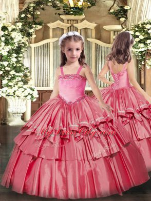 Sleeveless Ruffled Layers Lace Up 15 Quinceanera Dress