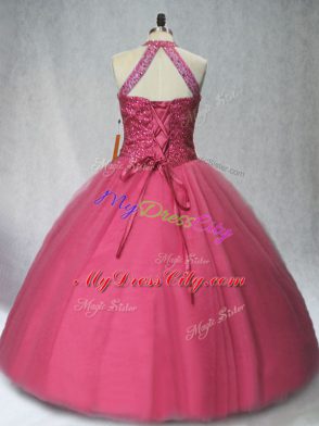 Sexy Red Sleeveless Beading Floor Length 15 Quinceanera Dress