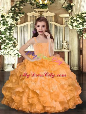 Sleeveless Ruffles Lace Up Pageant Dress Toddler