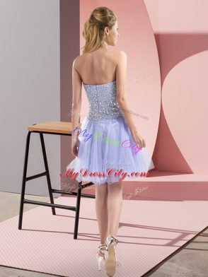 Edgy Tulle Sweetheart Sleeveless Zipper Beading Celebrity Inspired Dress in Pink