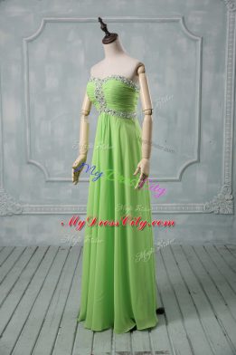 High Low Homecoming Dress Chiffon Sleeveless Beading and Ruching