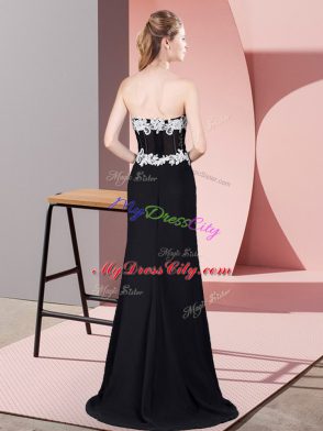 Chiffon Sleeveless Floor Length Prom Dress and Lace and Appliques