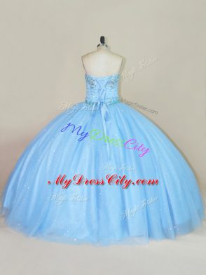 Sophisticated Tulle Sleeveless Floor Length Quinceanera Gowns and Beading