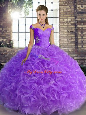 New Style Fabric With Rolling Flowers Sleeveless Floor Length Ball Gown Prom Dress and Beading