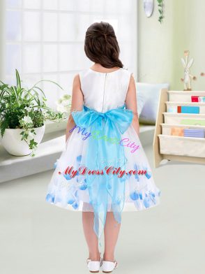 Nice Sleeveless Appliques and Belt Zipper Flower Girl Dresses for Less