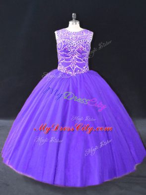 Sleeveless Beading Lace Up Sweet 16 Quinceanera Dress