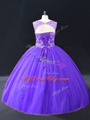 Sleeveless Beading Lace Up Sweet 16 Quinceanera Dress