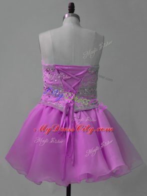 Best Selling Lilac Sweetheart Lace Up Beading Sleeveless