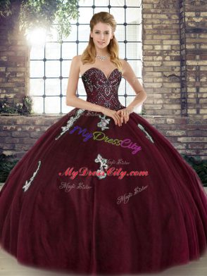 Excellent Tulle Sleeveless Floor Length 15 Quinceanera Dress and Beading and Appliques