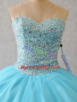 Sleeveless Beading Lace Up Sweet 16 Dresses