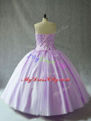 Pink Quinceanera Dresses Sweet 16 and Quinceanera with Beading Sweetheart Sleeveless Lace Up