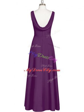 Sleeveless Ruching Zipper Dress for Prom