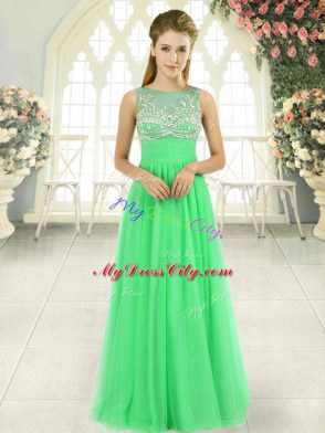 Beading Dress for Prom Backless Sleeveless Floor Length