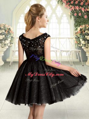 Sleeveless Beading Zipper Evening Dress