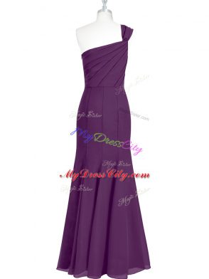 Nice Chiffon Sleeveless Floor Length Prom Party Dress and Ruching