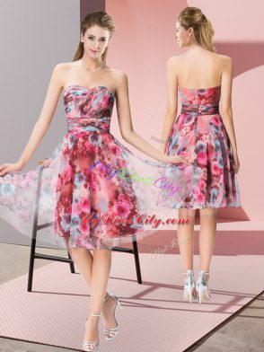 Traditional Multi-color Zipper Homecoming Dress Pattern Sleeveless Knee Length