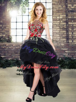 Clearance Tulle Sleeveless Floor Length Quince Ball Gowns and Beading and Embroidery