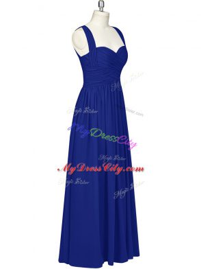 Trendy Chiffon Sleeveless Floor Length and Ruching