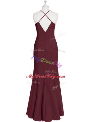 Smart Spaghetti Straps Sleeveless Chiffon Homecoming Dress Ruching Criss Cross