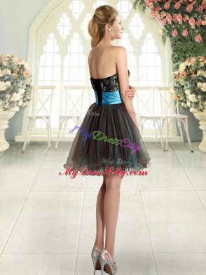 Extravagant Sleeveless Beading and Appliques Lace Up Evening Dress