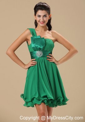 Asymmetrical Short Layered Flouncing Hemline Bridesmaid Dress