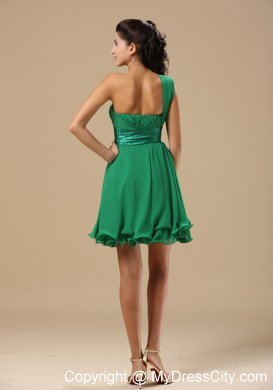 Asymmetrical Short Layered Flouncing Hemline Bridesmaid Dress