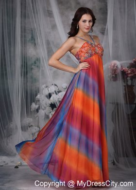 Colorful Empire Straps Beaded Dress for Prom on Sale