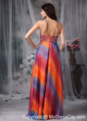 Colorful Empire Straps Beaded Dress for Prom on Sale