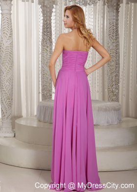 Lavender High-low Sweetheart Prom Dress With Appliques