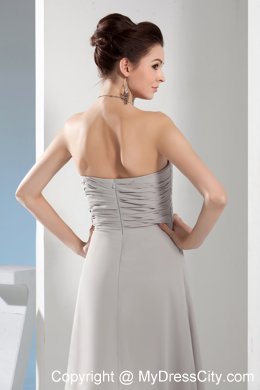 Cheap Empire Sweetheart Ruching Gray Dress For Prom in 2013