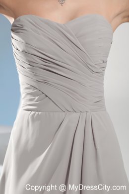 Cheap Empire Sweetheart Ruching Gray Dress For Prom in 2013