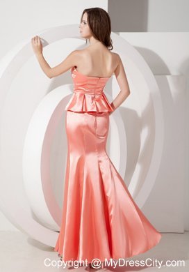 Watermelon Mermaid Sweetheart Ankle-length Bridesmaid Dress