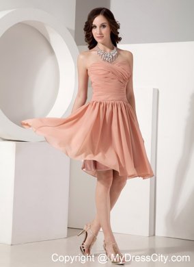 Customized Empire Sweetheart Peachy Beige Bridesmaid Dress