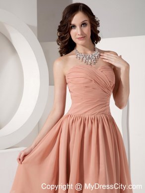 Customized Empire Sweetheart Peachy Beige Bridesmaid Dress