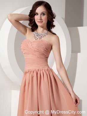 Customized Empire Sweetheart Peachy Beige Bridesmaid Dress