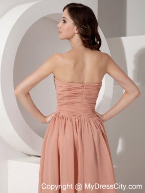 Customized Empire Sweetheart Peachy Beige Bridesmaid Dress