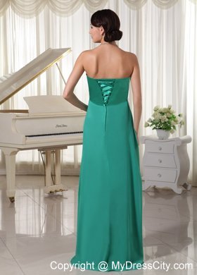 Turquoise Sweetheart Beaded Bridesmaid Dress For Wedding Party