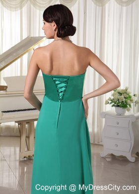 Turquoise Sweetheart Beaded Bridesmaid Dress For Wedding Party