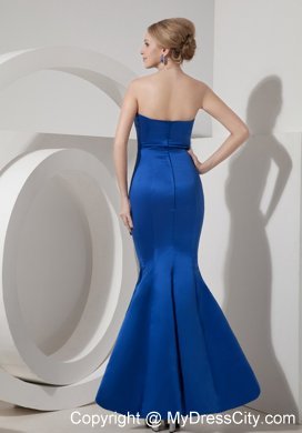 Royal Mermaid Sweetheart Beaded Ankle-length Bridesmaid Dress