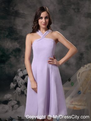 Halter Top Bridesmaids Dresses with Criss Cross Back On Sale