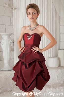 Sweetheart Beading and Pick-ups Knee-length Junior Bridesmaid Dress