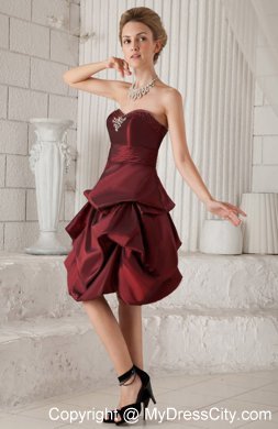 Sweetheart Beading and Pick-ups Knee-length Junior Bridesmaid Dress