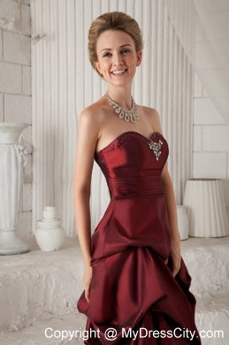 Sweetheart Beading and Pick-ups Knee-length Junior Bridesmaid Dress