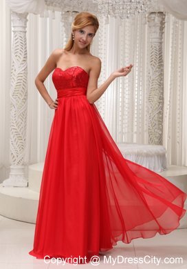 Sequined Sweetheart Zipper Back Long 2013 Red Prom Dresses