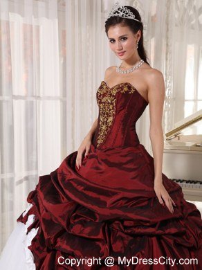 Classical Sweetheart Appliques Colorful Pick Up Quinceanera Gowns