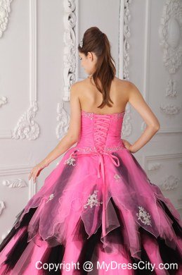 Princess Colorful Strapless Beading Appliques Quinceanera Dresses